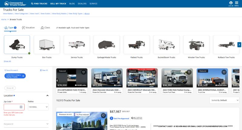 Commercial Truck Trader Dump Truck Inventory