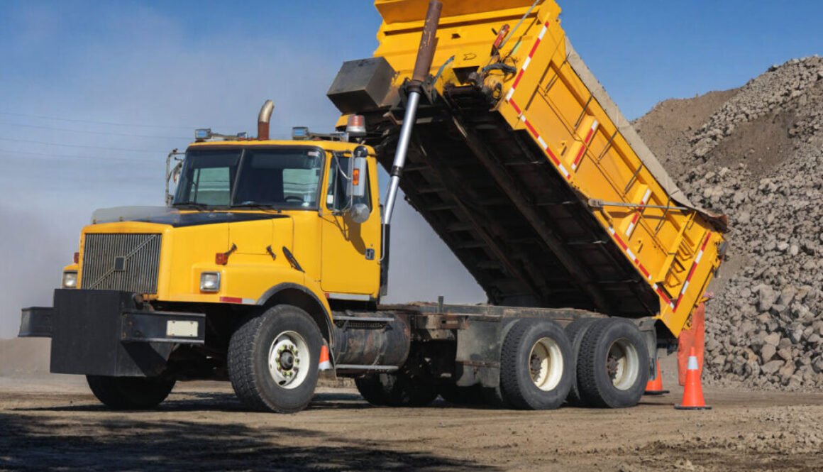 Large Yellow Dump truck