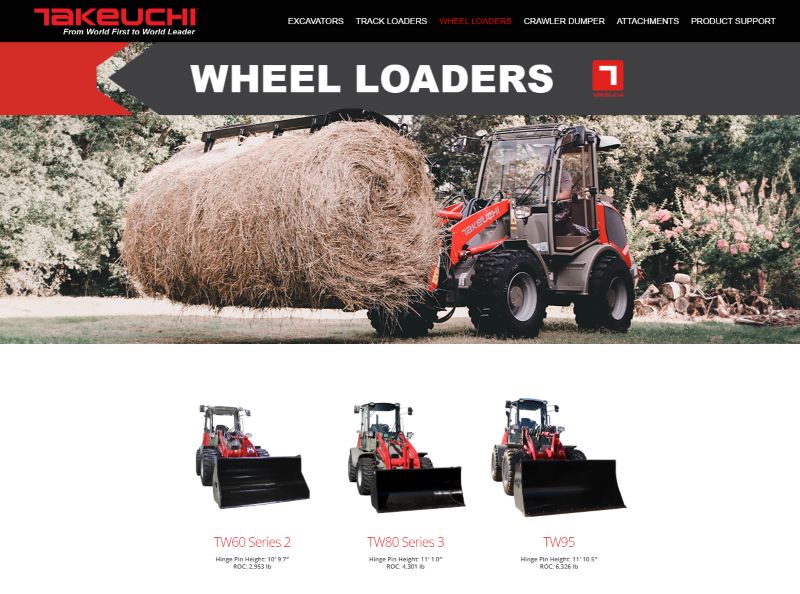 Takeuchi wheel loaders Skid Steers