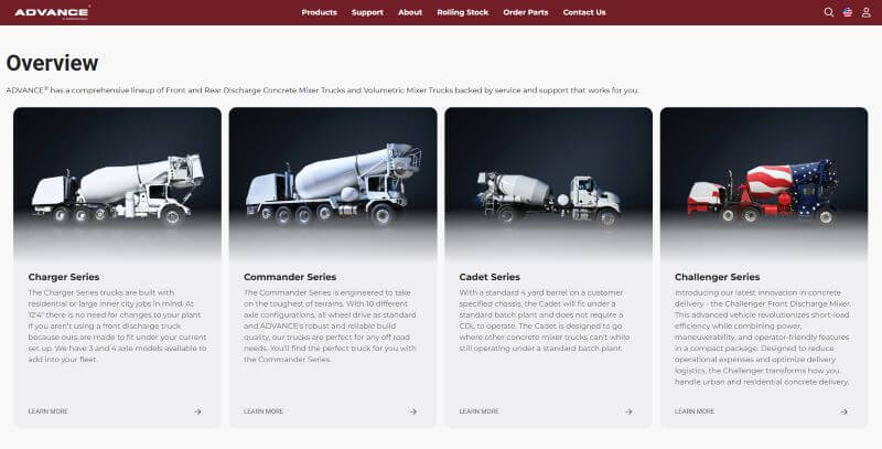 Terex Advance Concrete Mixers
